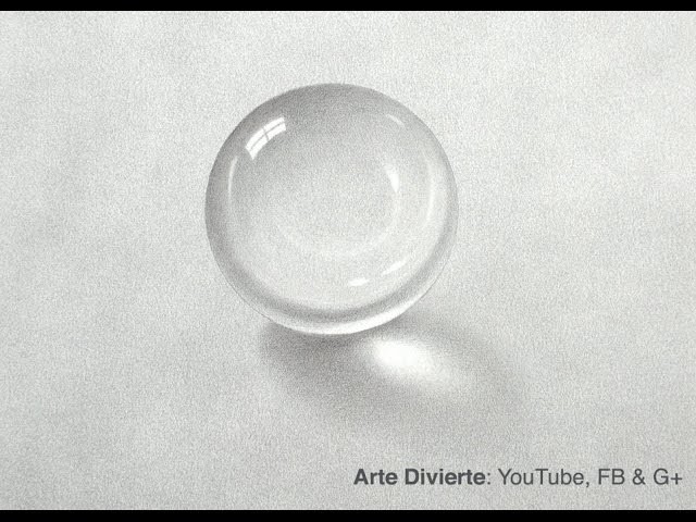 Cómo dibujar una bola de cristal a lápiz - esfera de cristal al grafito