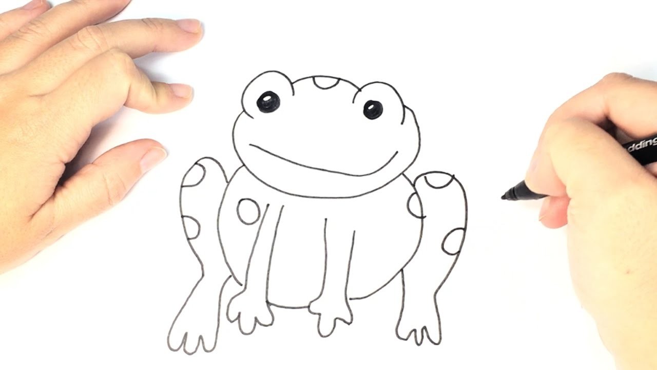 Cómo dibujar una Rana para niños paso a paso | Dibujo de Rana Fácil