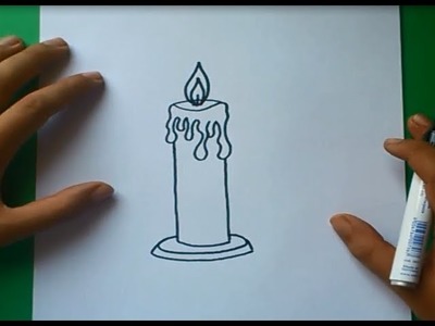 Como dibujar una vela paso a paso | How to draw a candle
