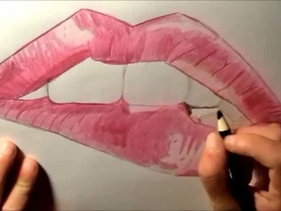 Como dibujar unos labios realista. how to draw