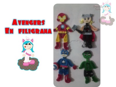 Avengers en filigrana. quilling