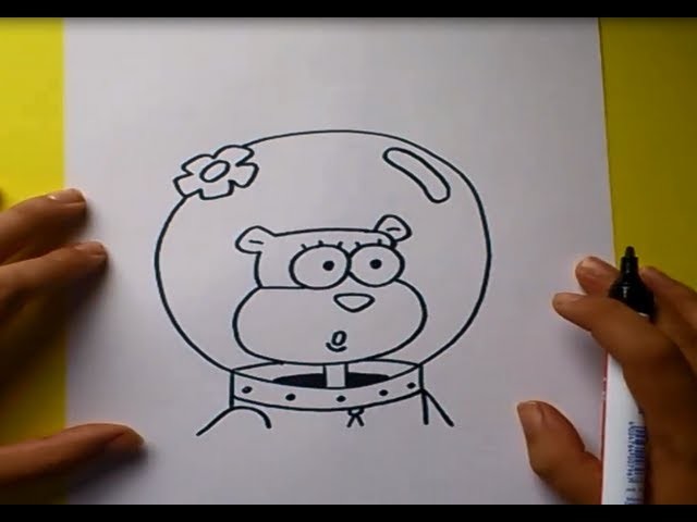 Como dibujar a Arenita paso a paso - Bob esponja | How to draw Arenita - Sponge bob