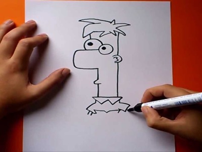Como dibujar a Ferb paso a paso - Phineas y Ferb | How to draw Ferb - Phineas y Ferb