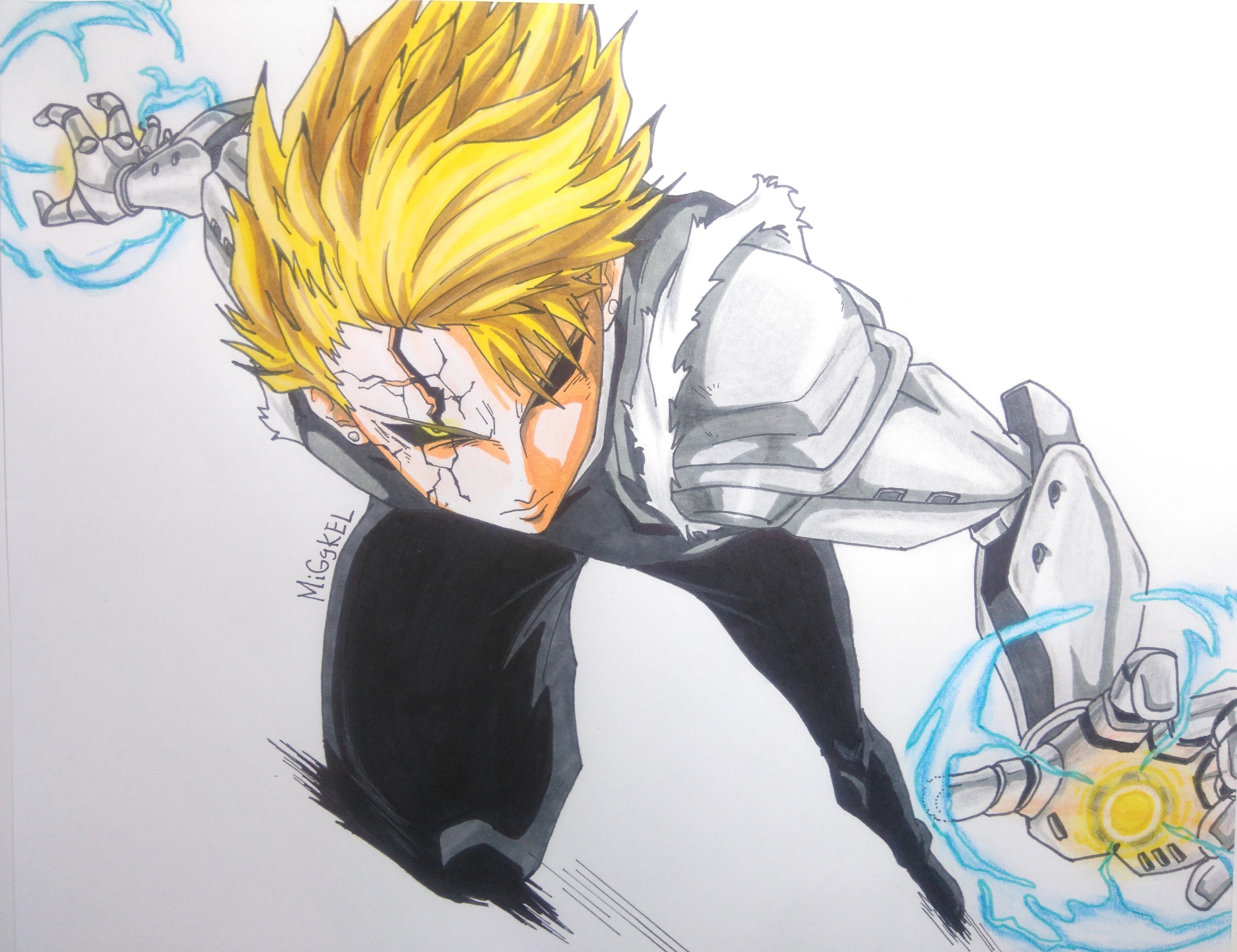 Como dibujar a GENOS (one punch man) how to draw GENOS from one punch man