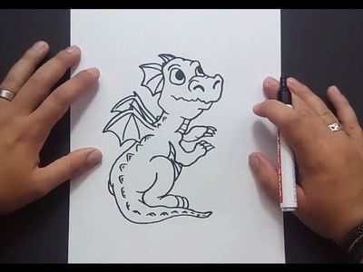 Como dibujar un dragon paso a paso 12 | How to draw one dragon 12