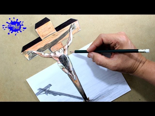 DRAWING JESUS  3D. How to draw Jesus