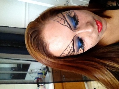 Maquillaje de telarana.spiderweb makeup