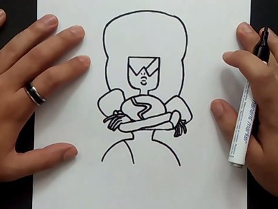 Como dibujar a Diamante paso a paso - Steven Universe | How to draw Garnet - Steven Universe