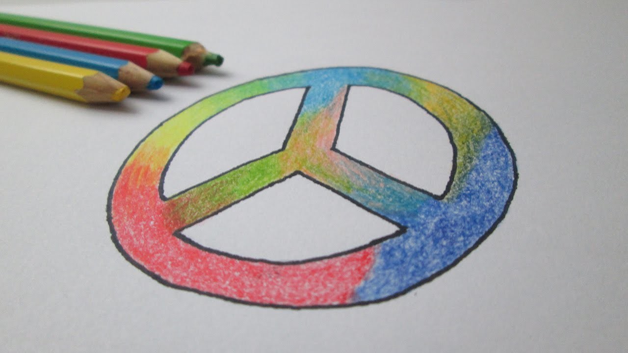 Cómo dibujar el símbolo de la paz (hippie)