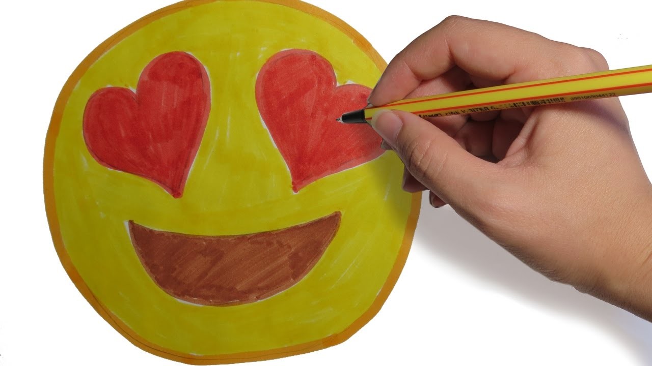 Featured image of post Como Dibujar A Un Emoji C mo dibujar al emoji enamorado con ojos en forma de coraz n