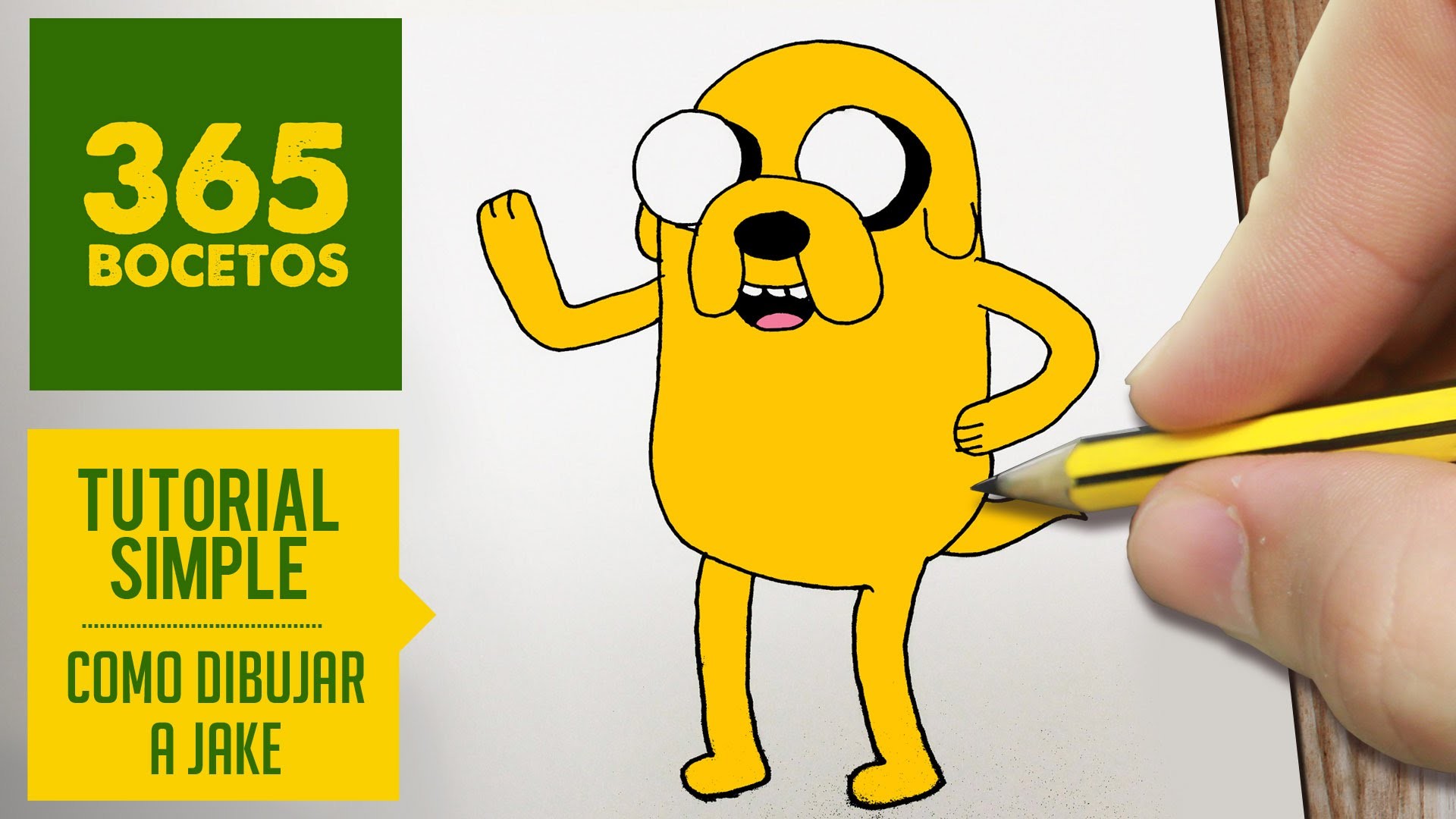 COMO DIBUJAR JAKE DE HORA DE AVENTURAS PASO A PASO - How to draw a Jake of Adventure Time