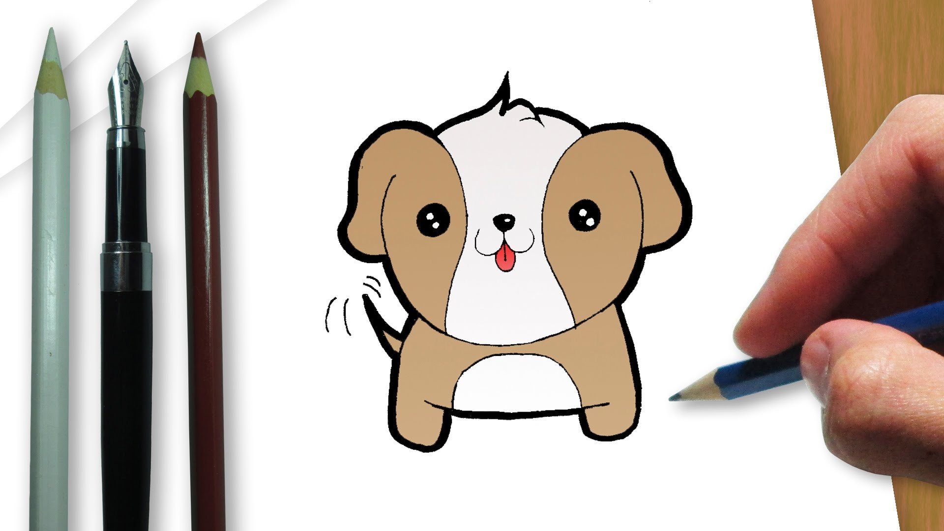 Cómo dibujar un perro kawaii