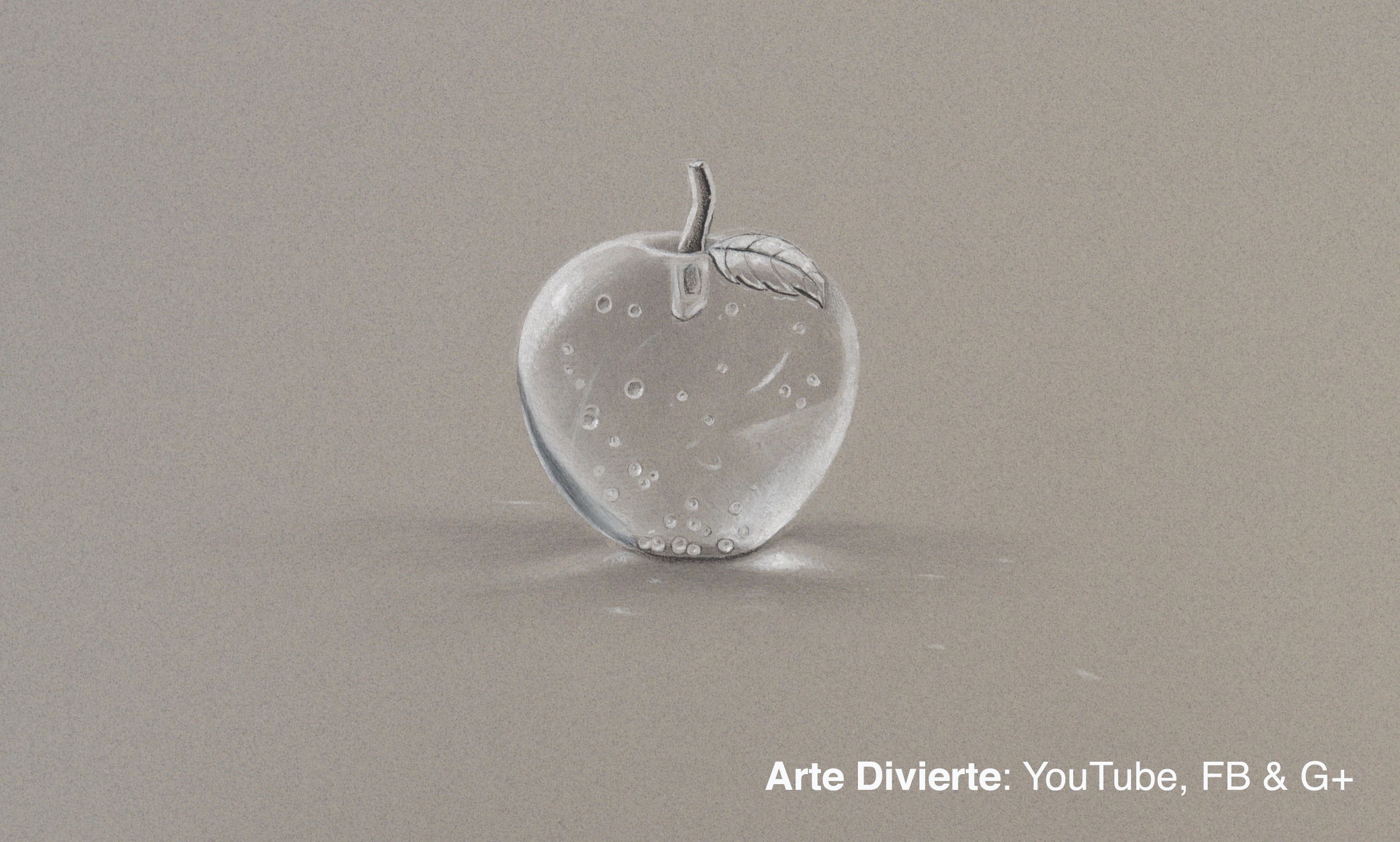 Cómo dibujar una manzana de cristal transparente