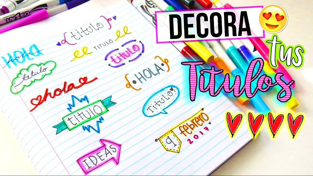 DECORA TUS TITULOS. APUNTES BONITOS ♥♥ - mariana lugo