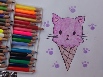 Dibuja un kitty Ice Cream Aprende a Dibujar Dibujin Dibujado