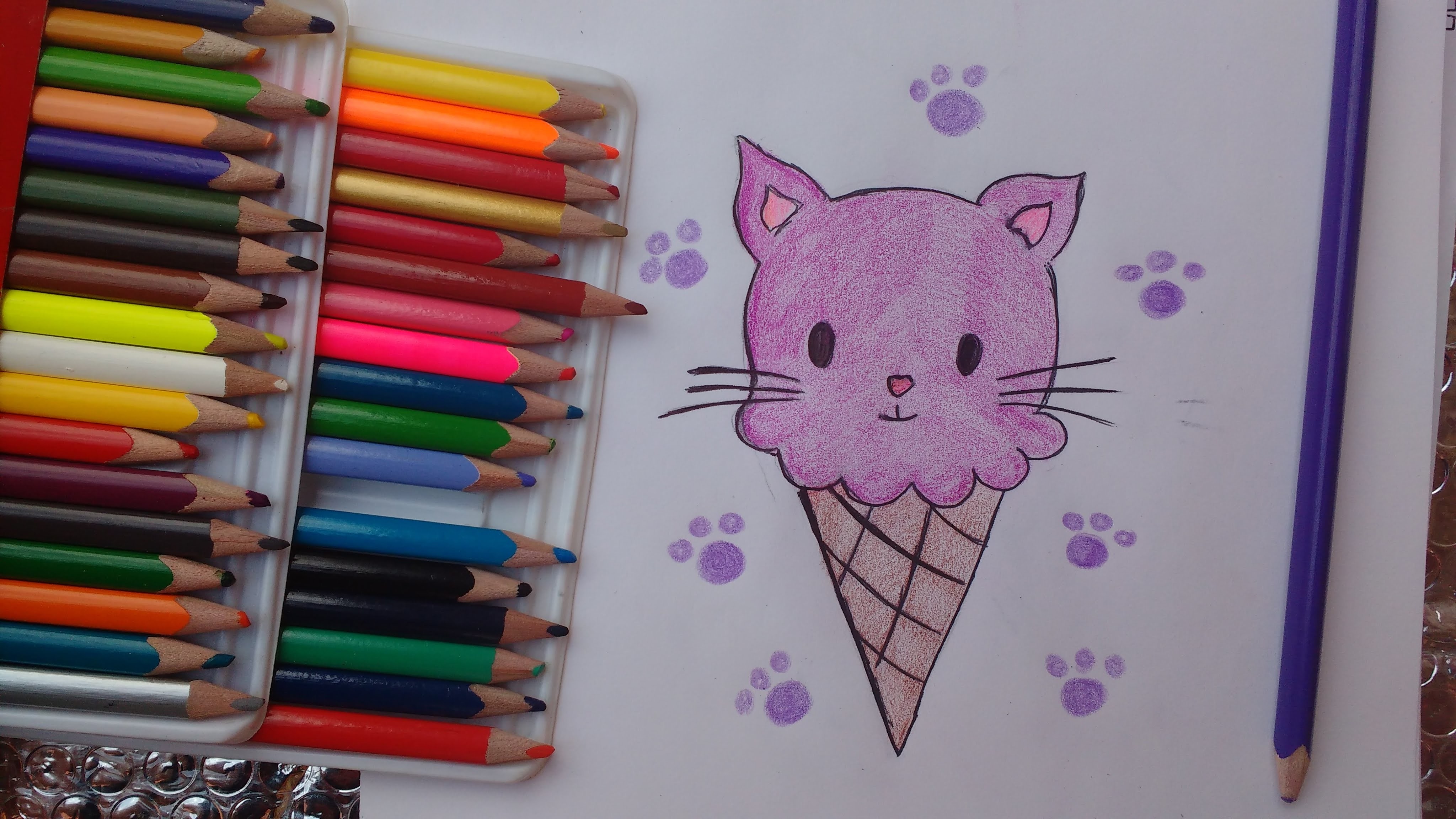 Dibuja un kitty Ice Cream Aprende a Dibujar Dibujin Dibujado