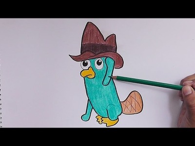 Dibujar y pintar a Perry el Ornitorrinco (Phineas y Ferb) - Draw and paint Perry the Platypus