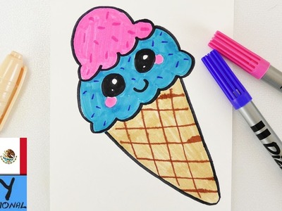Tutorial de dibujo: Cono de helado | Cómo dibujar un helado | Tutorial de dibujo para principiantes