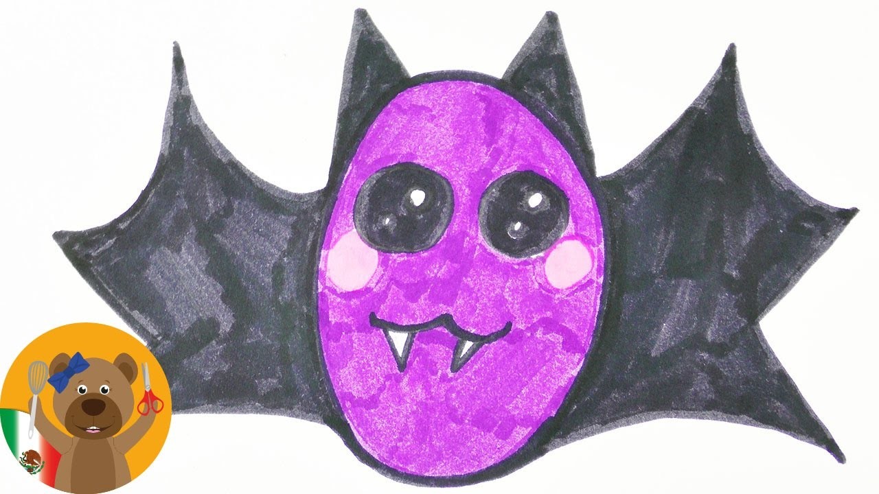 Tutorial de dibujo: Murciélago | Tutorial muy fácil para principiantes y niños | Caricatura