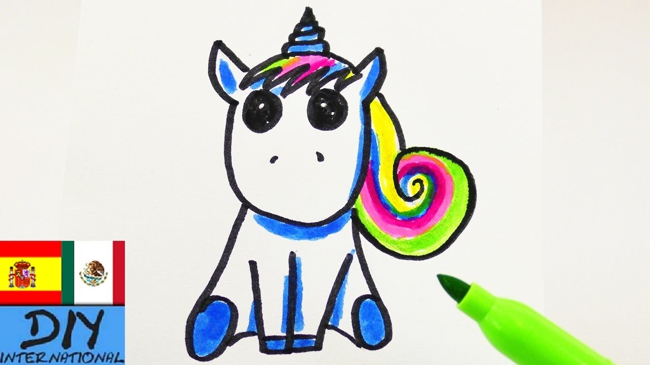 Tutorial de dibujo: Unicornio | Cómo dibujar un unicornio | Tutorial para niños y principiantes