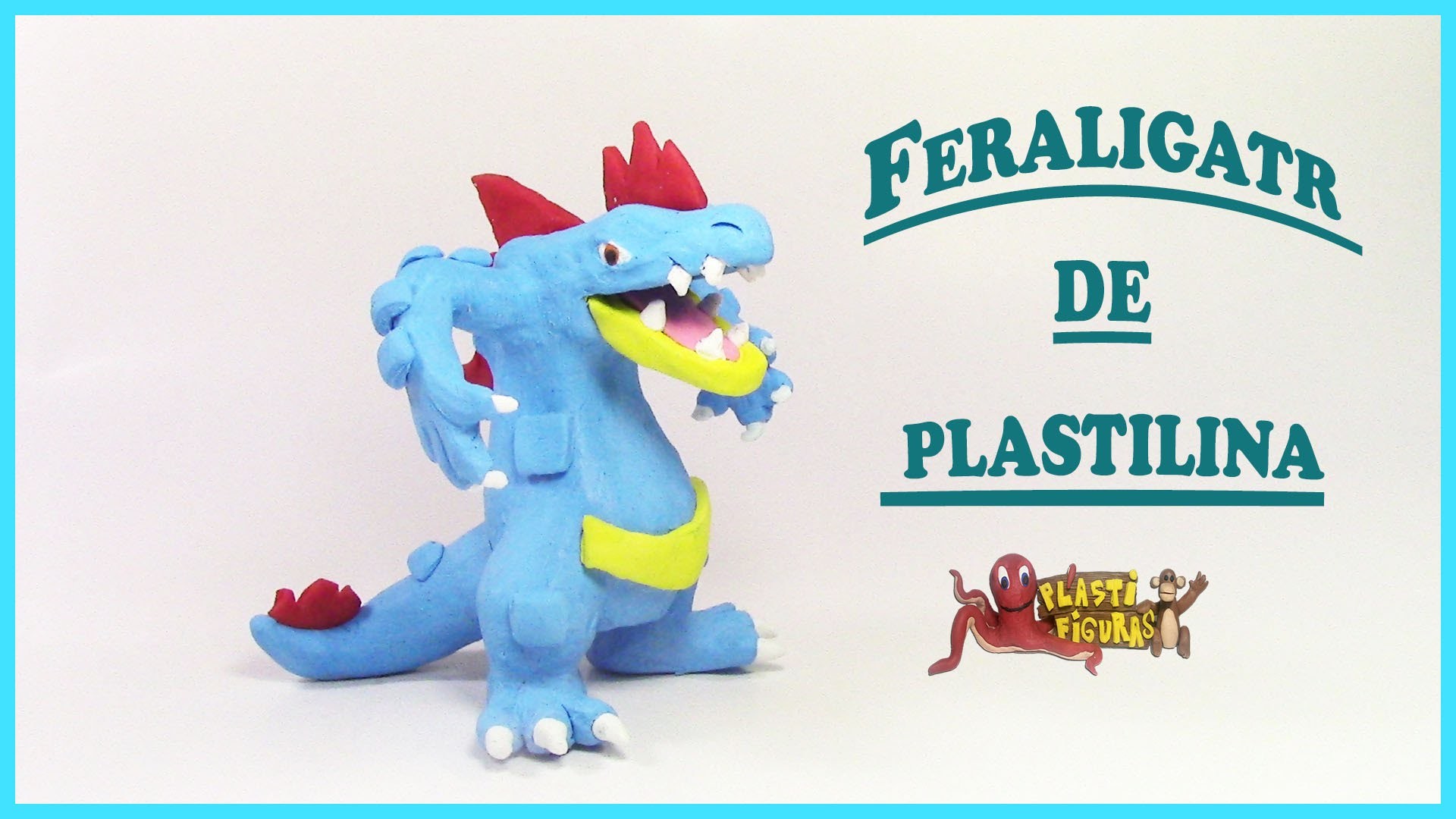 Como Hacer a Pokémon Feraligatr de Plastilina.Porcelana Fria.How to make Feraligatr with clay