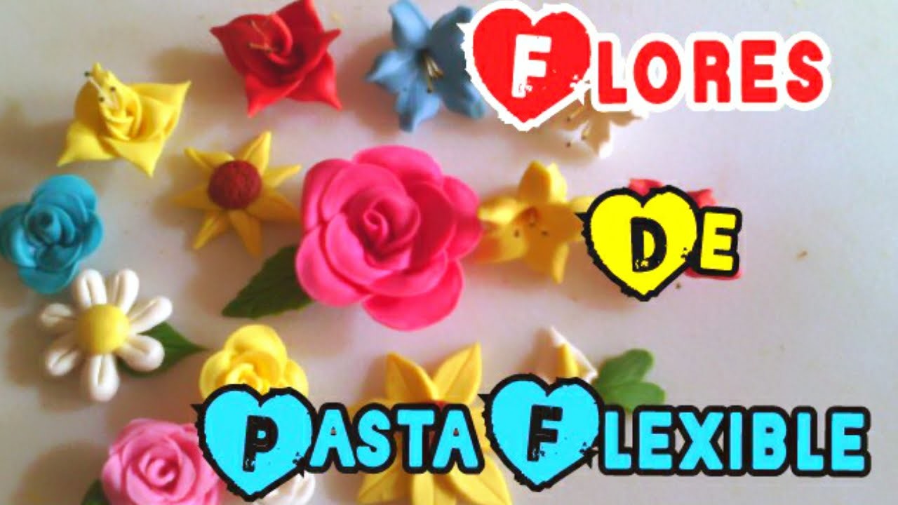 Flores de pasta flexible paso a paso (porcelana fría)