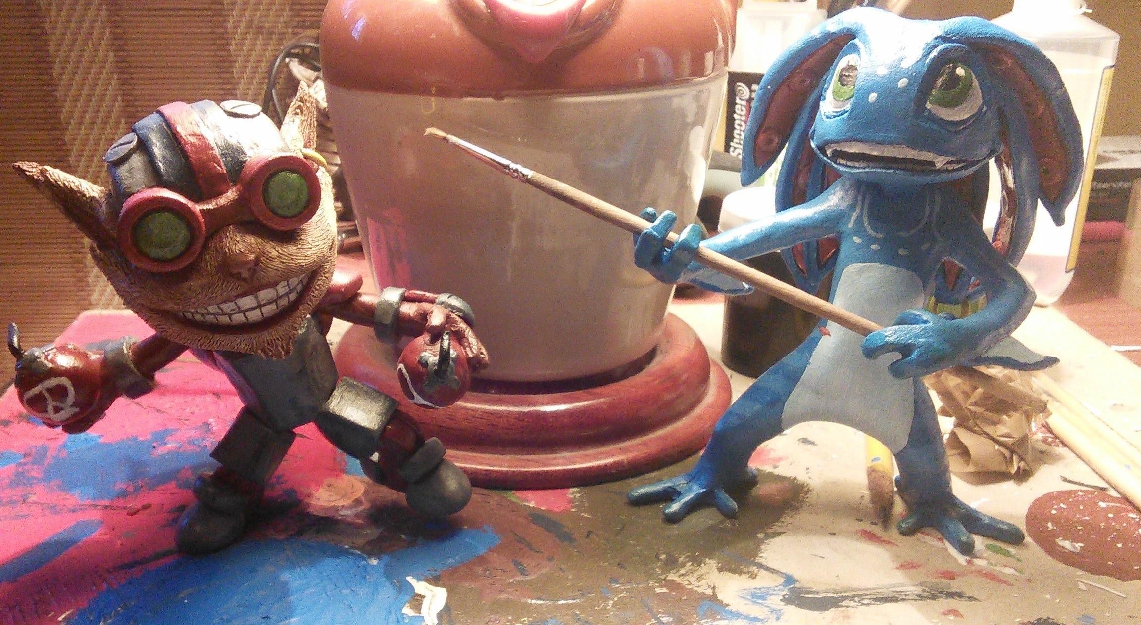 Ziggs y Fizz en Super Sculpey
