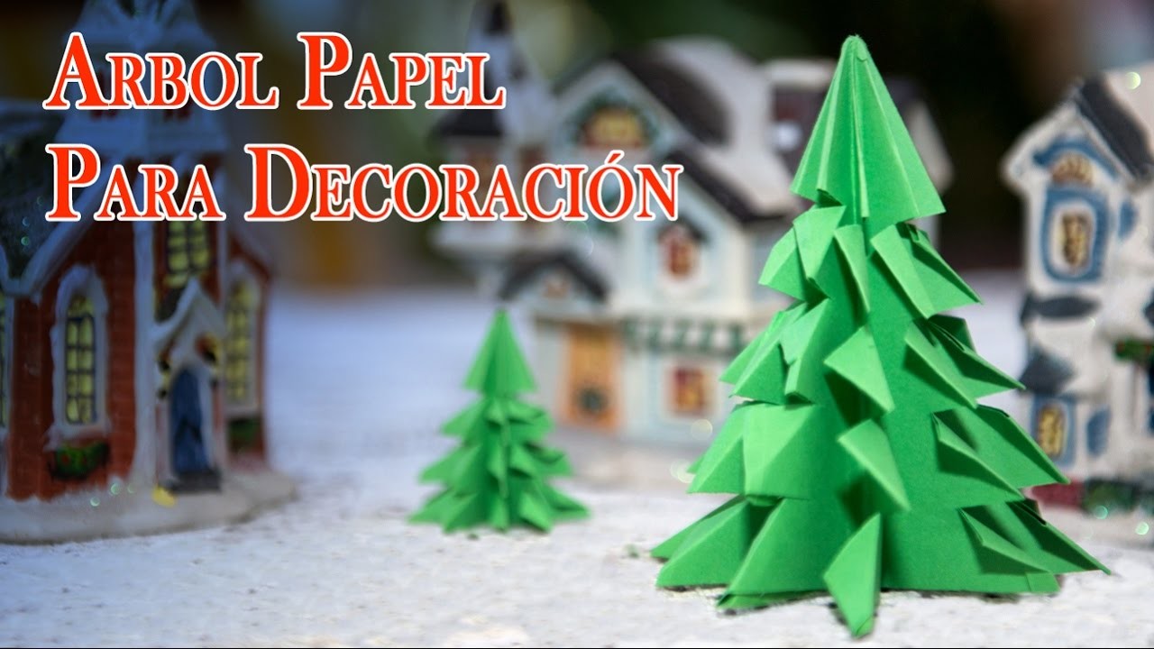 Arboles de Papel Origami Faciles, Baratos Para Decorar y Navidad