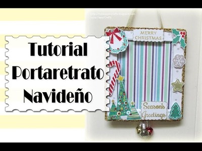 Cómo hacer Porta Retrato de cartón para Navidad | Tutorial DIY Reciclaje | Luisa PaperCrafts