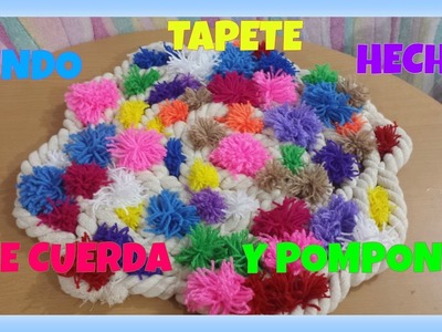 Tapete De Cuerda Con Pompones