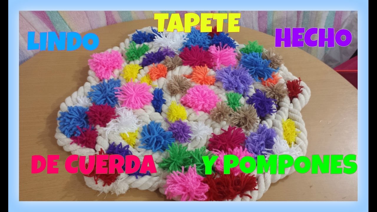 Tapete De Cuerda Con Pompones