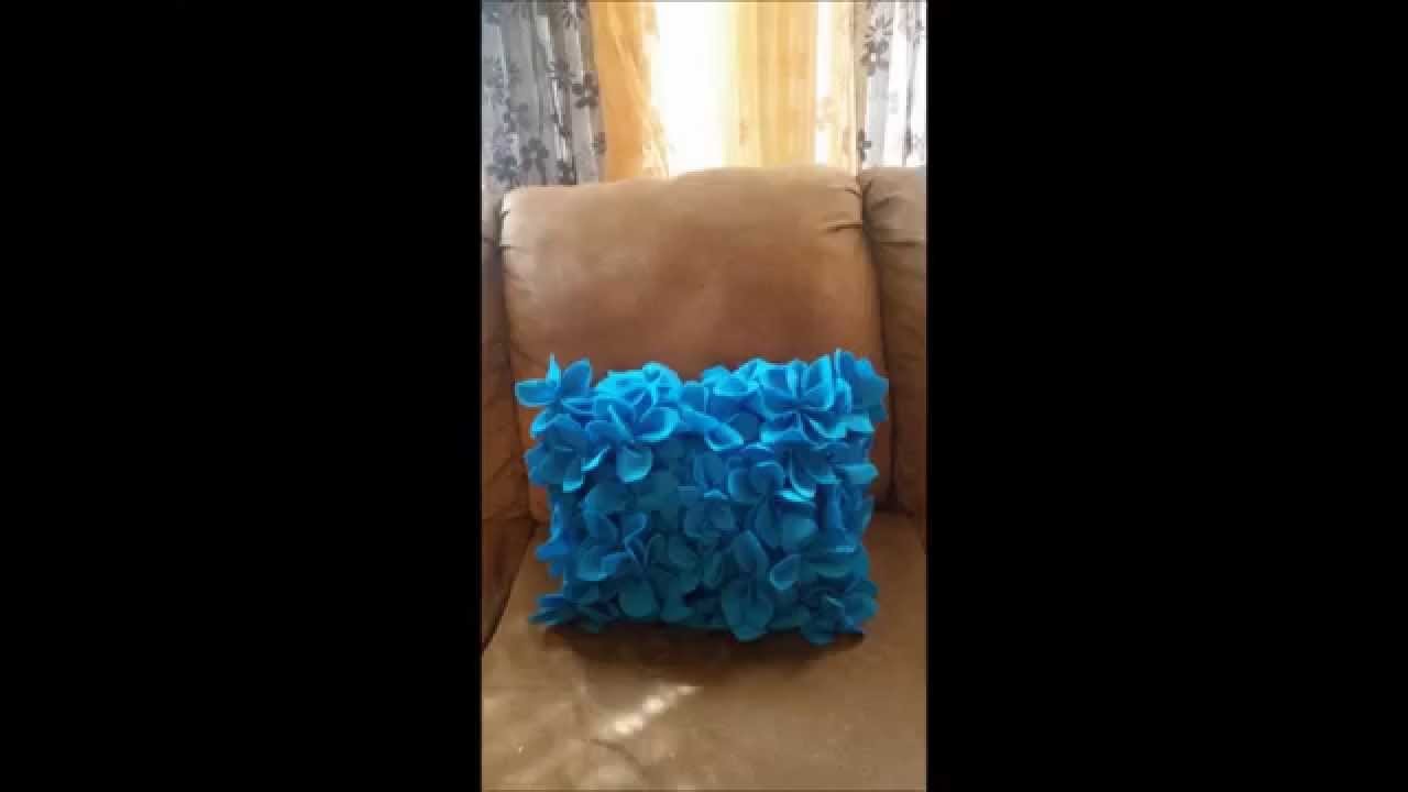 Como hacer un cojín con flores