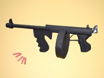 Como hacer Pistola de Papel que Dispare | Thompson M1| Armas Caseras Fáciles