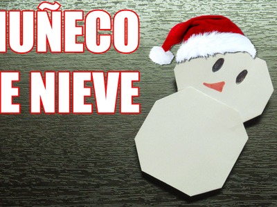 Como hacer un MUÑECO DE NIEVE Adornos navideños | Origamis de papel (Muy fácil)