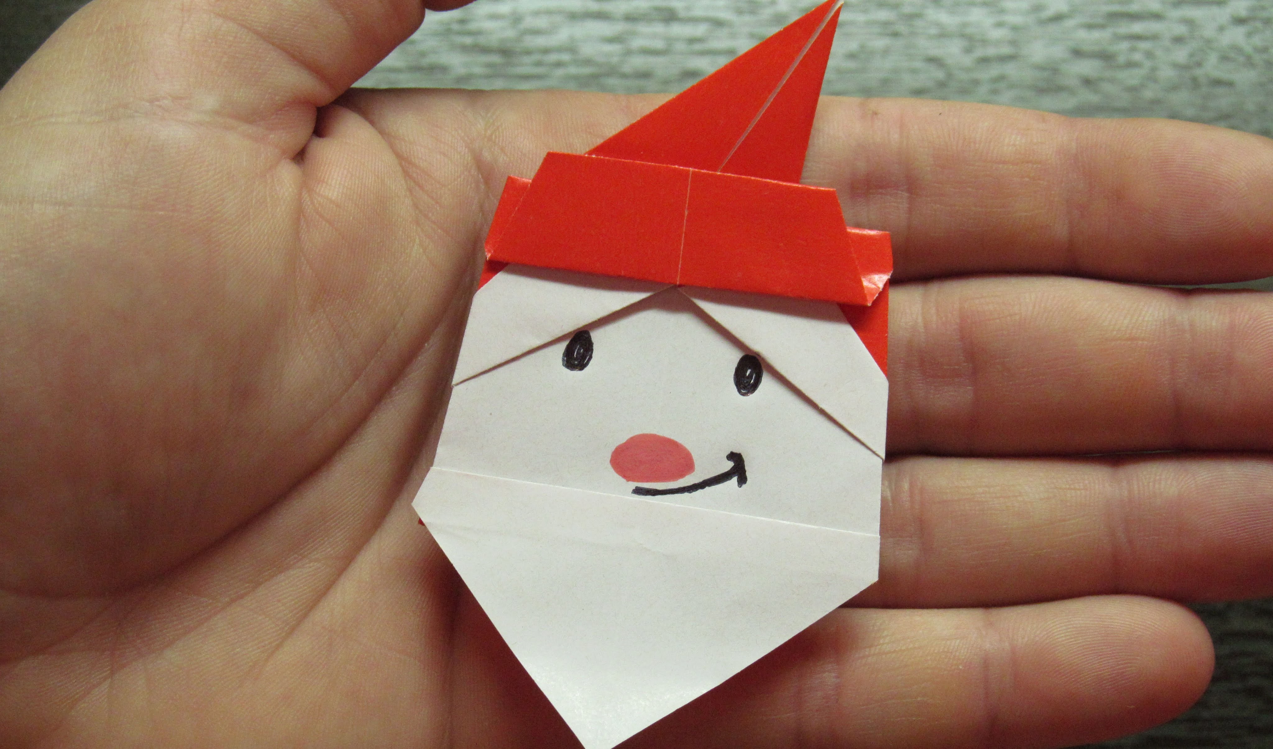 Como hacer un ROSTRO de SANTA CLAUS para Navidad | Figuras navideñas de papel SUPER FACILES!