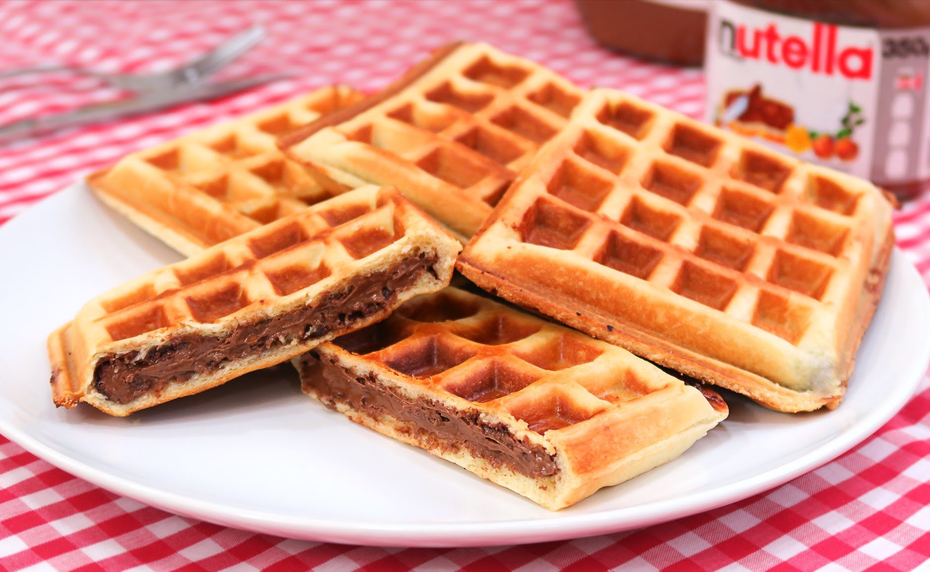 Gofres Rellenos de Nutella | Waffles