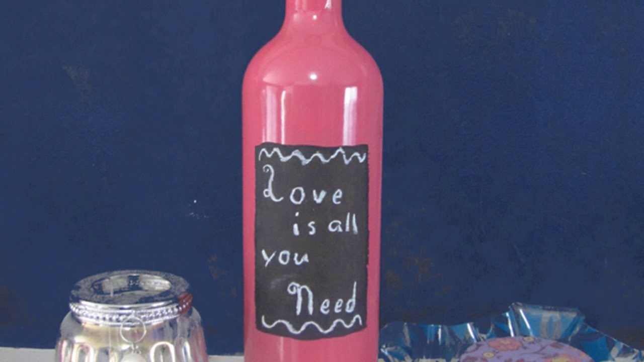 Como hacer bonitas botellas pintadas con un mensaje - Hazlo tu Mismo Hogar - Guidecentral
