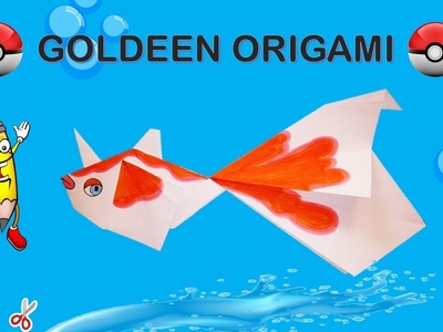 Como hacer Origami de papel paso a paso GOLDEEN, Pokemon Go Easy