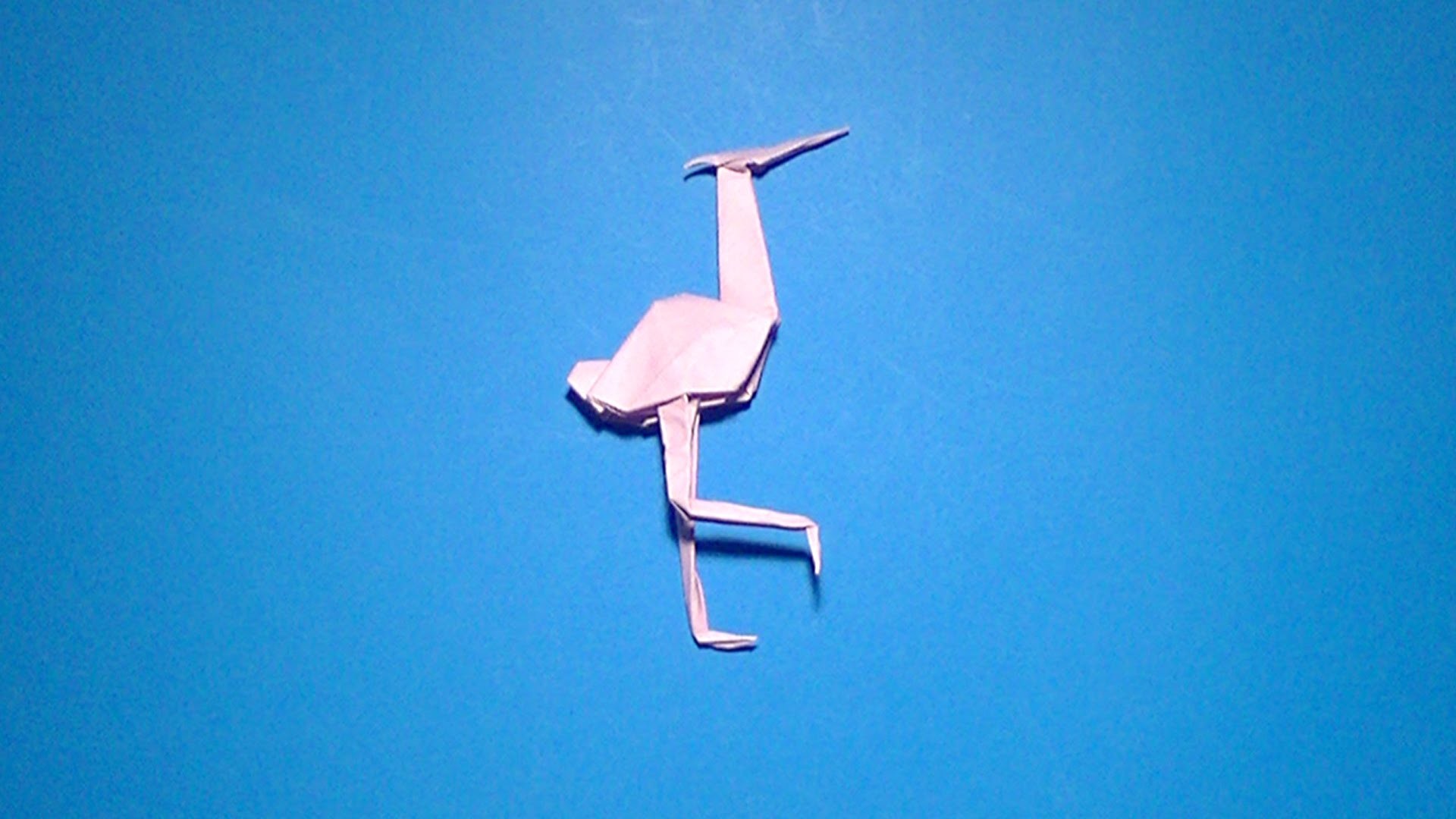 Como se hace una garza origami