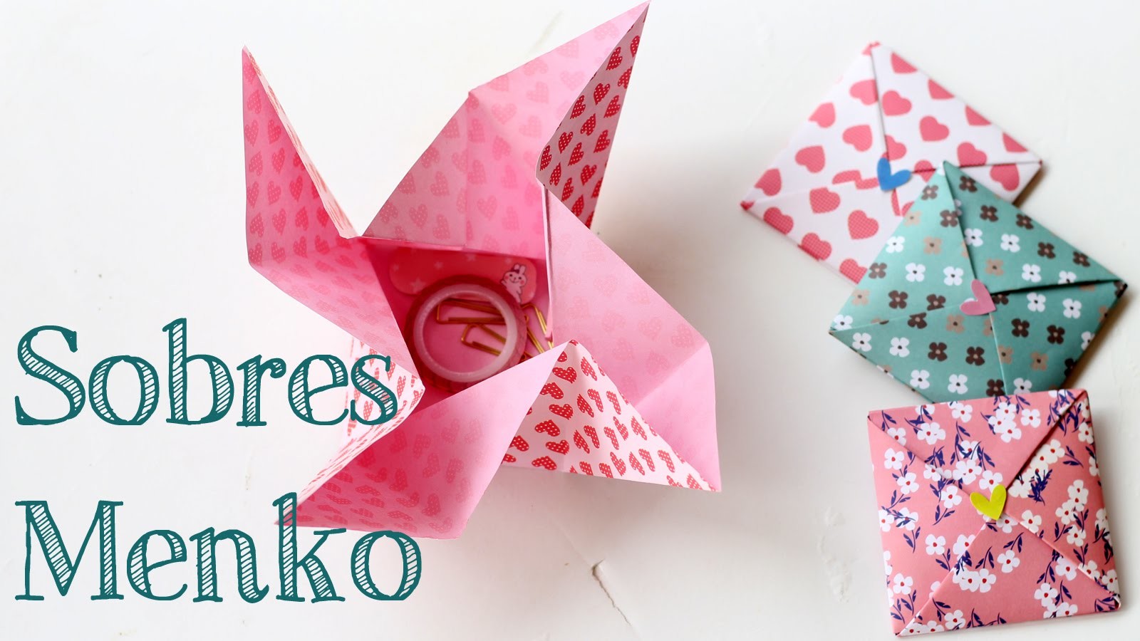 Aprende a hacer un bonito sobre de papel Menko - Origami
