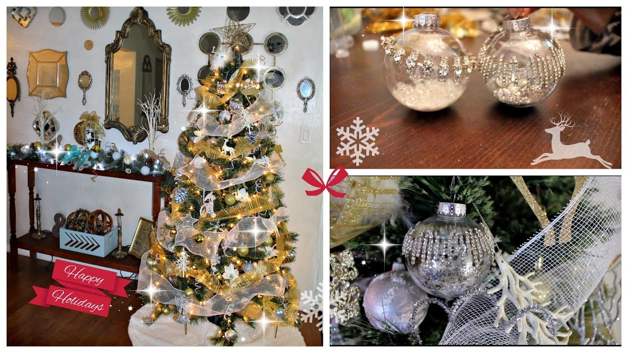 Arbolito de Navidad Esferas y Guirnalda Decoraciones Navideñas del Dollar Store Super Fácil