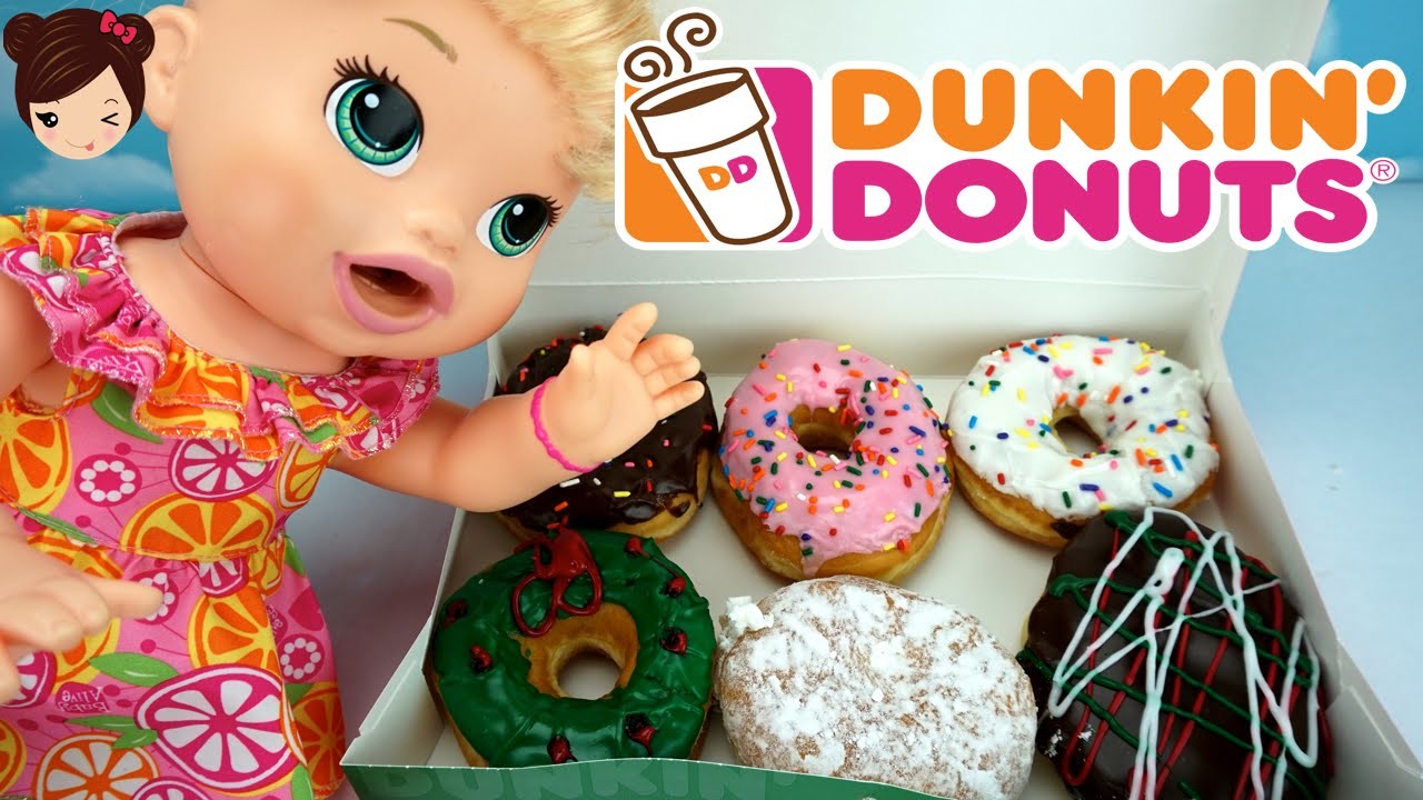 Baby Alive Muñeca Come Dunkin Donuts y Hace Popo en Su Pañal