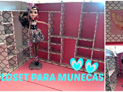 Como Hacer un Closet para Muñecas - Ever After High - Monsterr High - Barbie - BRATZ
