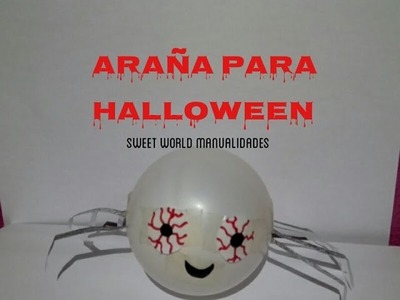 Como hacer una araña para halloween con un globo.