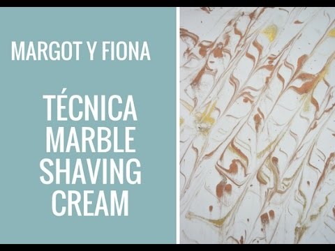TECNICA: Fondos marmoleado con crema de afeitar ( Marble shaving cream).