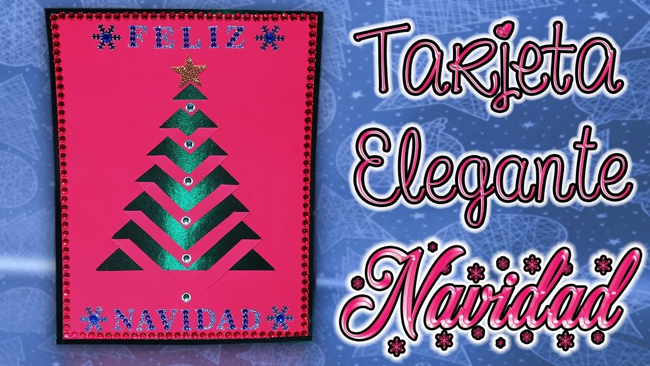 ♥ Tutorial: Tarjeta.Postal Elegante de Navidad || Christmas Postcard ♥