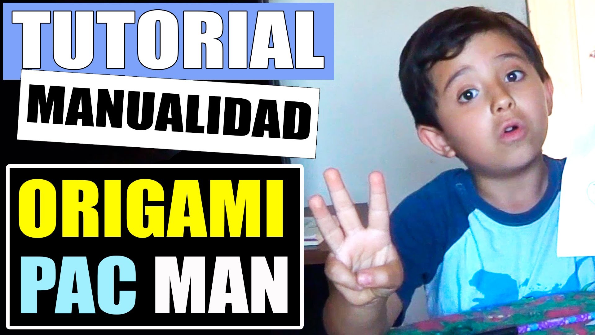 D.I.Y. Tutorial: cómo hacer un personaje pacman en origami. MV S01E01