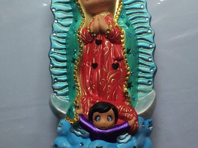 DIY pinta cerámica virgen de Guadalupe modelo 2 ceramic artesania