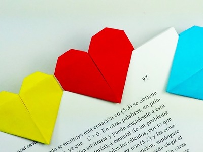 Marca paginas de CORAZON   Origami