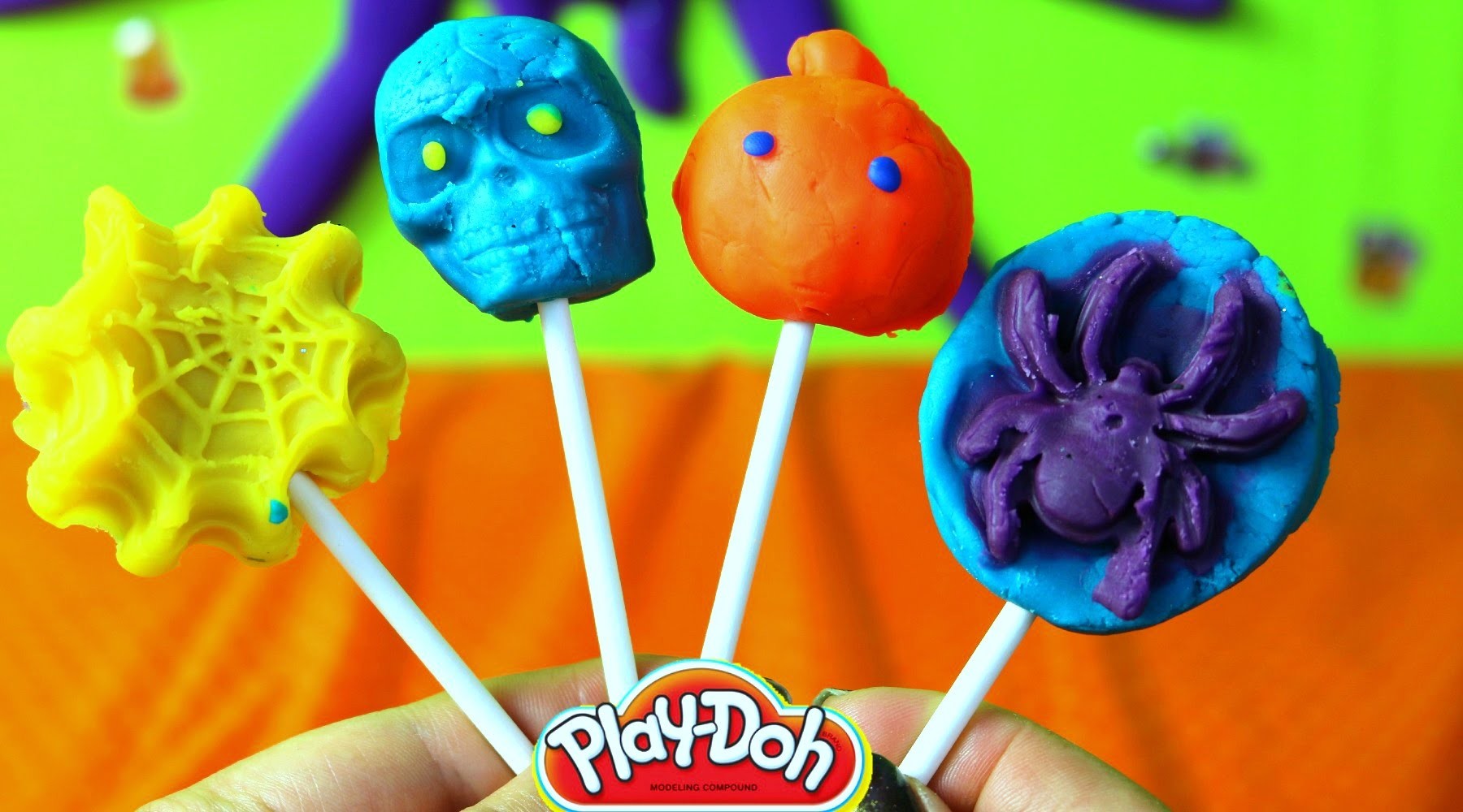 Paletas de Plastilina Halloween| Spooky Halloween Play Doh Popsicles